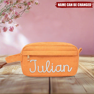 Personalized Pencil Case, Back To School Gift, Custom Name Corduroy Pencil Bag , Gift For Kids