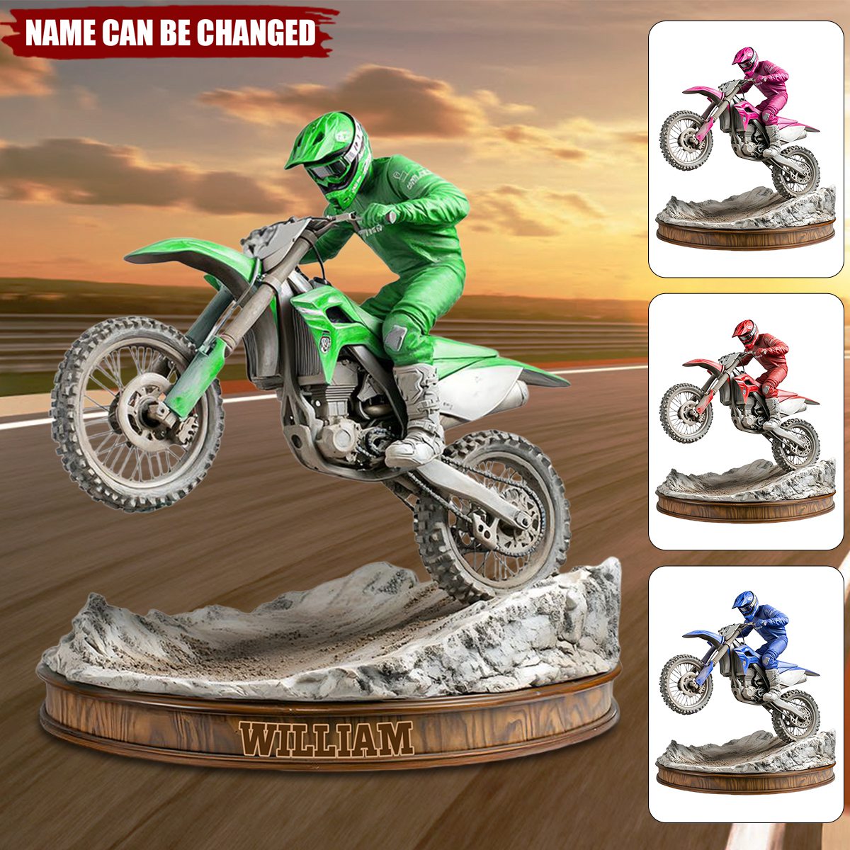 Ride Or Die - Personalized Dirt Bike Custom Shaped Acrylic Plaque