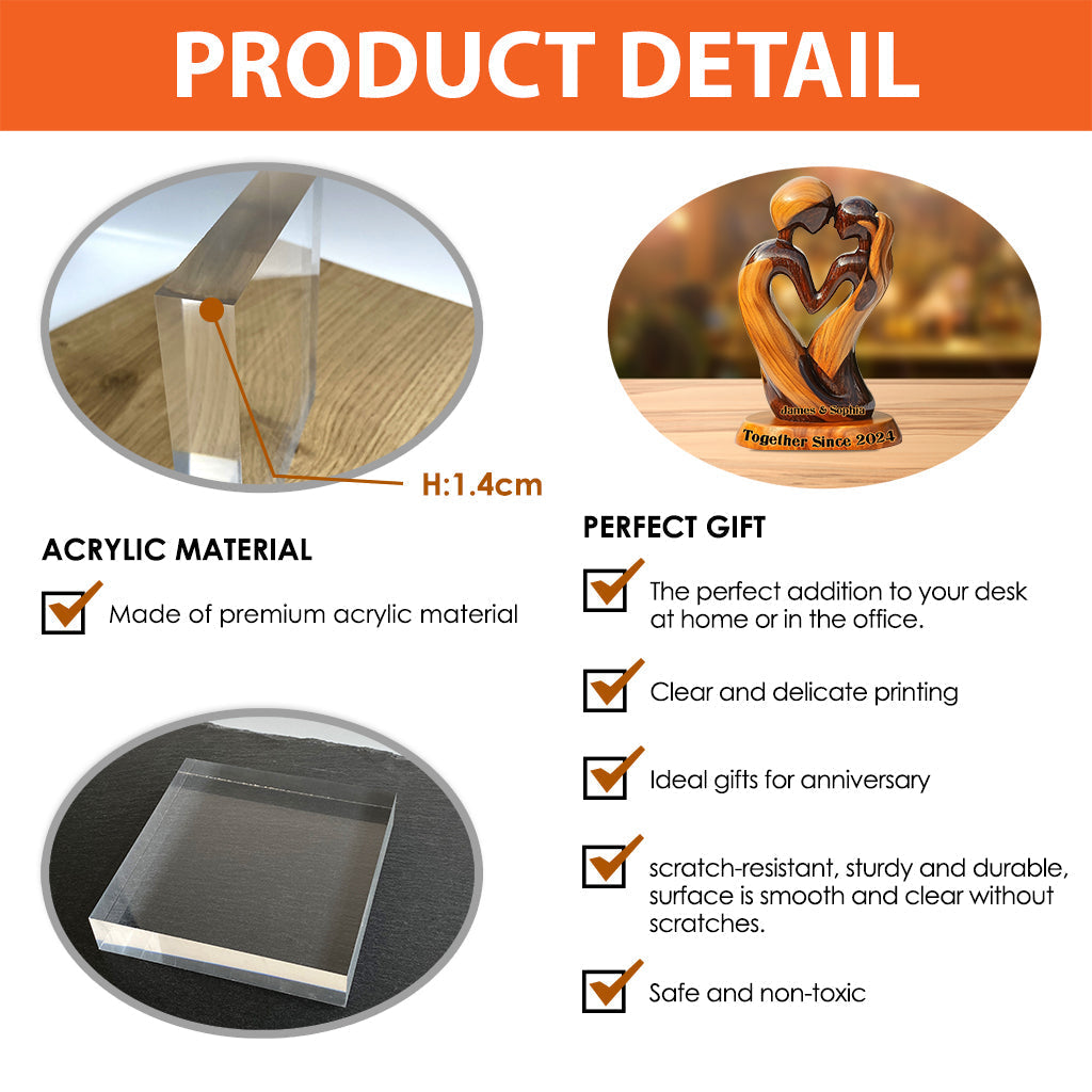 You & Me We Got This - Personalized Couple Custom Shaped Acrylic Plaque，Gift for couple