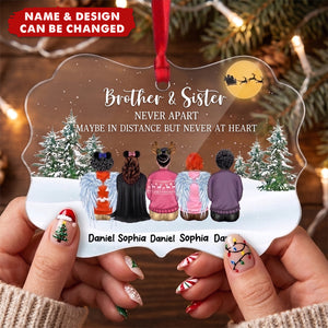 Family Never Apart, Gift For Family, Personalized Acrylic Ornament, Christmas Family Ornament, Christmas Gift