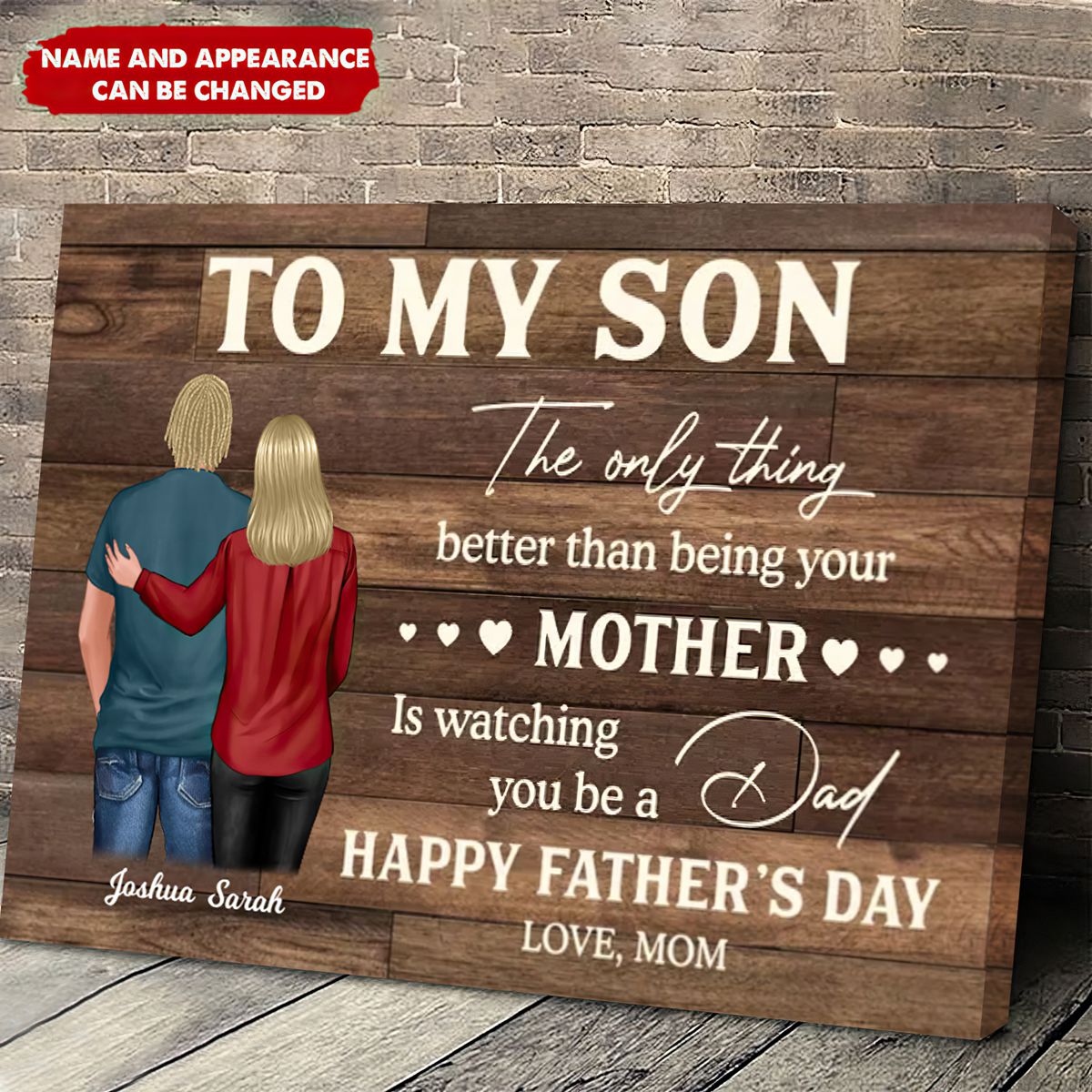 To My Son From Mom Happy Father's Day - Personalized Canvas Prints