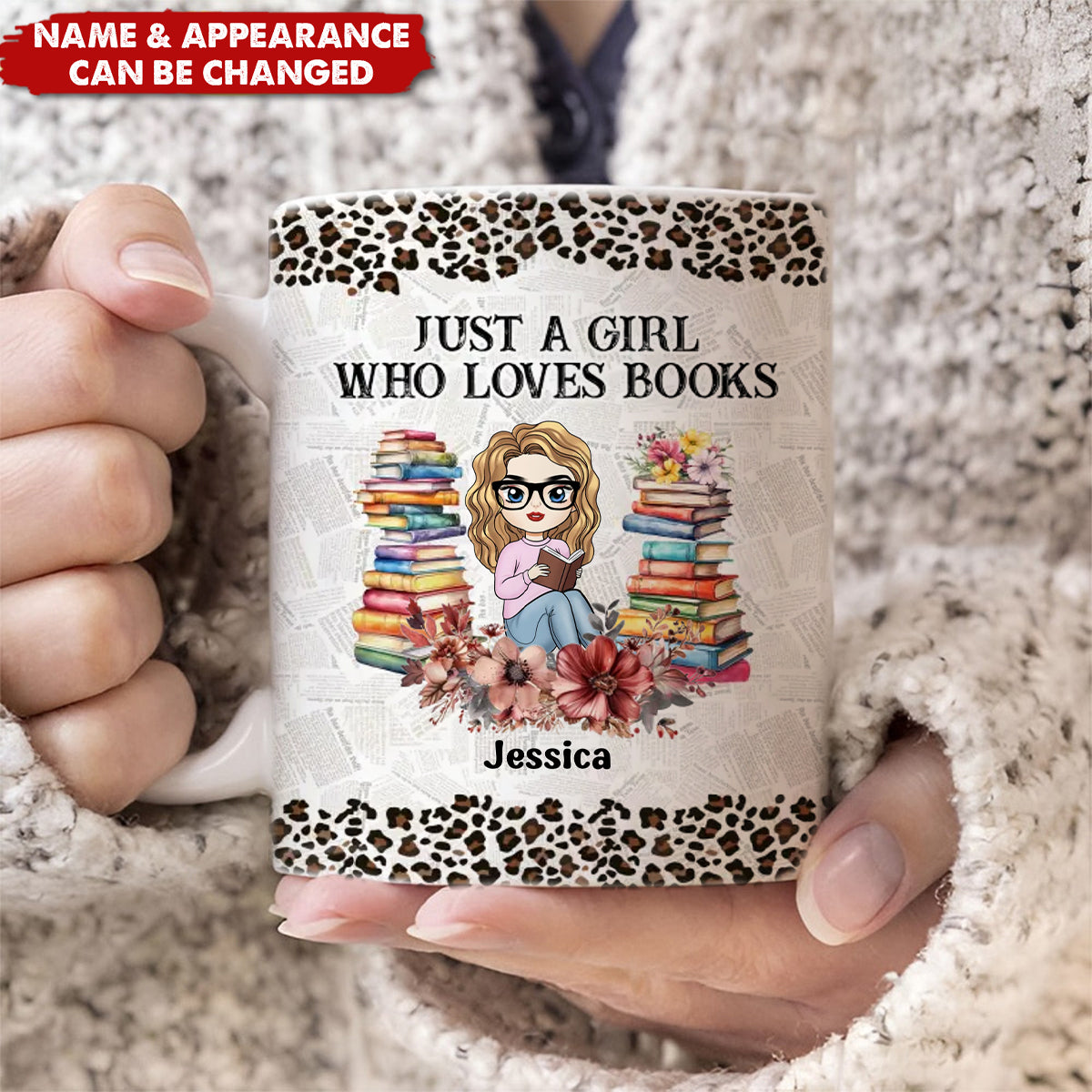 Just A Girl Who Loves Books - Personalized Mug, Gift For Book Lover