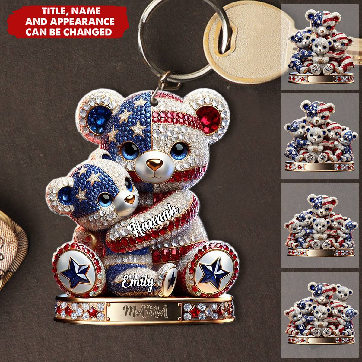 We Love You - Personalized Mother Keychain - Gift For Mom, Grandma