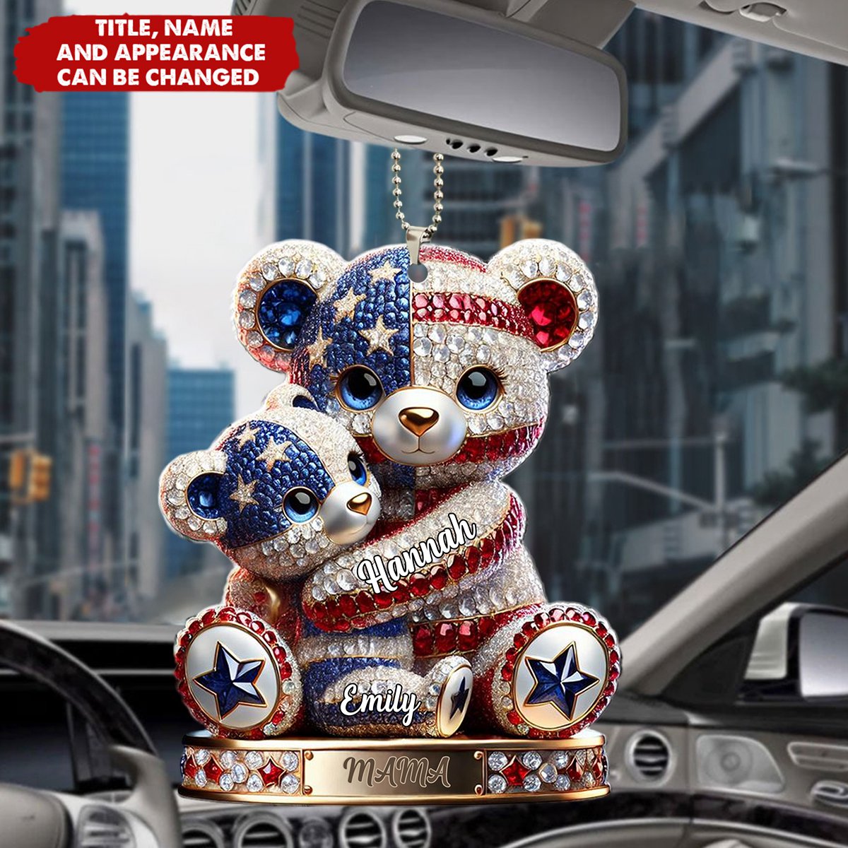 We Love You - Personalized Acrylic Ornament, Car Hanger,  Gift For Mom, Grandma