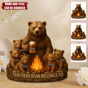 Best Dad In The Wild - Personalized Father Shaped Acrylic Plaque, Father’s Day Gift for Dad