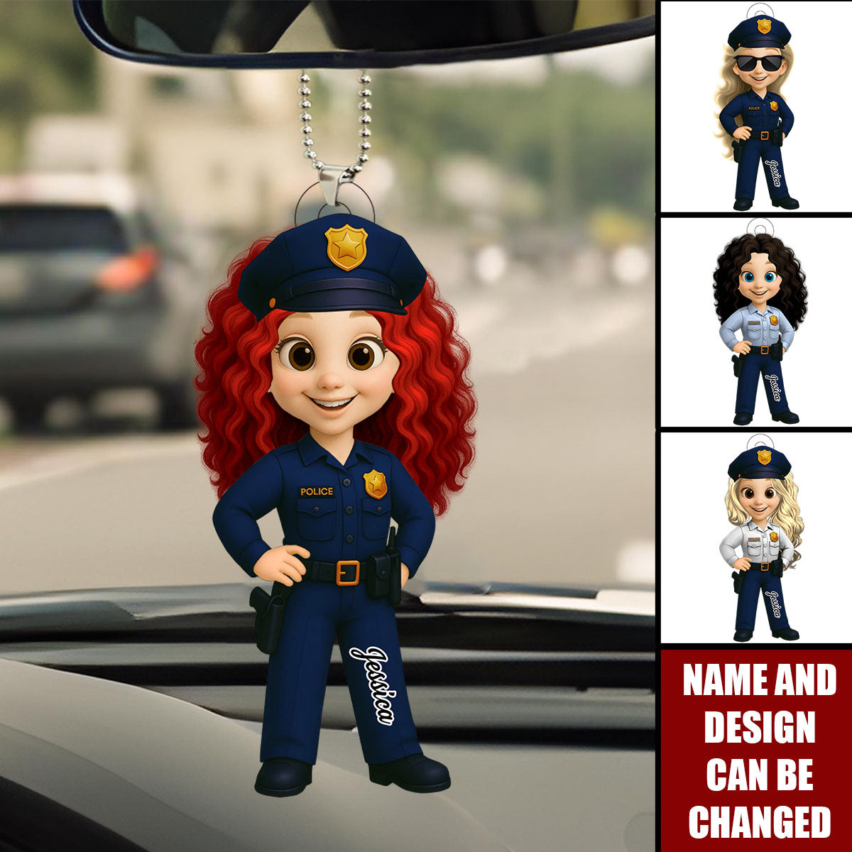 Custom Police Officer - Personalized Acrylic Ornament, Car Hanger,  Gift For Law Enforcement