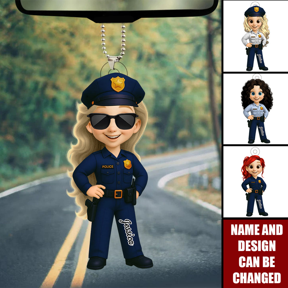 Custom Police Officer - Personalized Acrylic Ornament, Car Hanger,  Gift For Law Enforcement