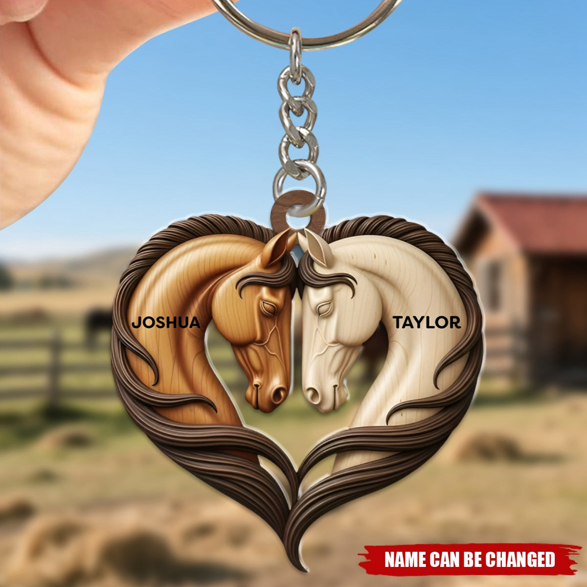 Horse Couple Keychain - Personalized Keychain, Gift For Couple