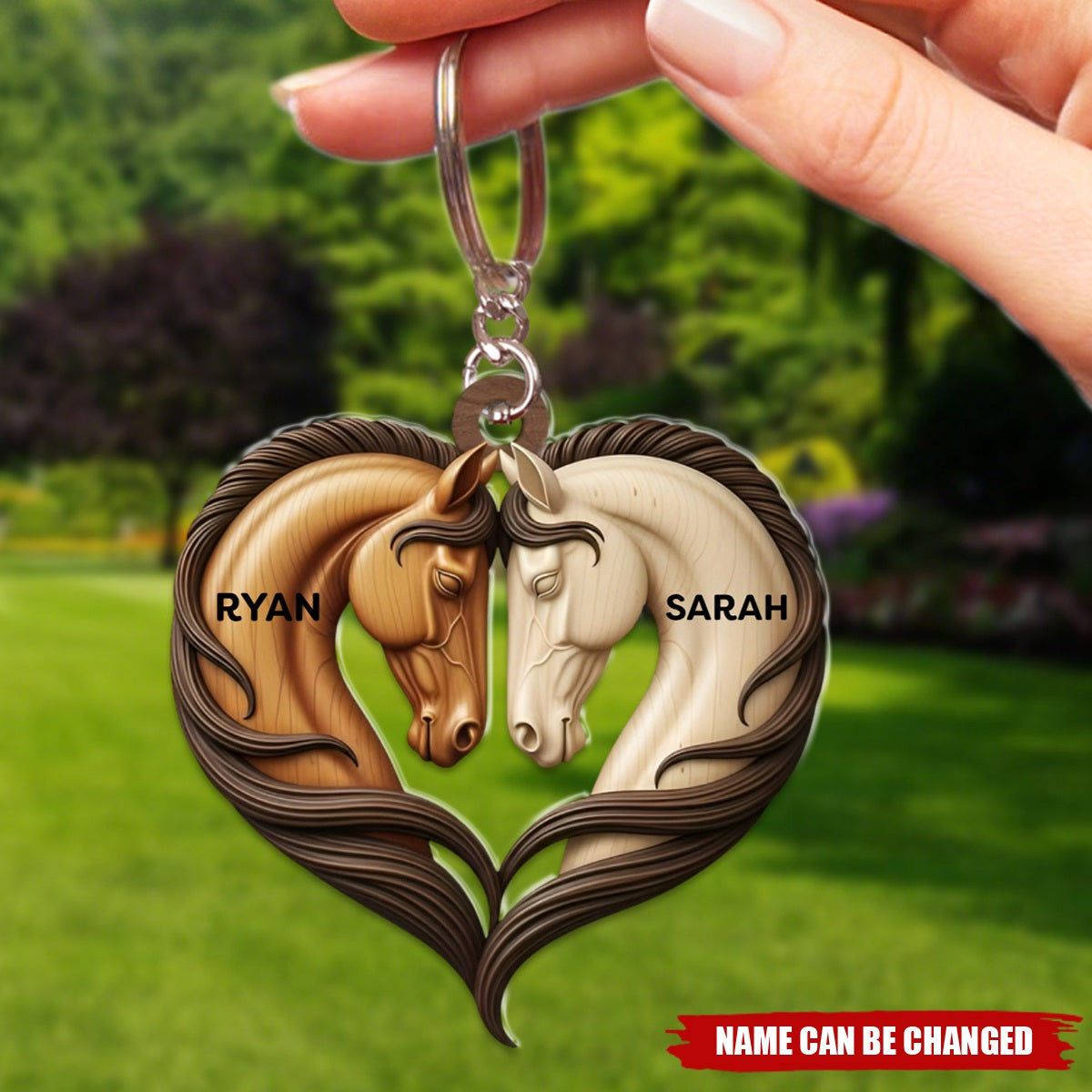 Horse Couple Keychain - Personalized Keychain, Gift For Couple