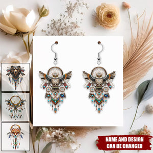 Native American Earrings - Personalized Earrings, Gift For Her