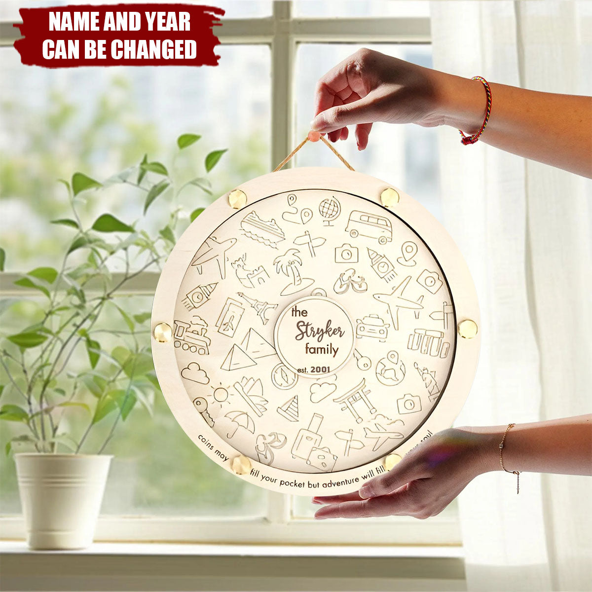 Personalized Travel Coin Holder - Gift for Travelers