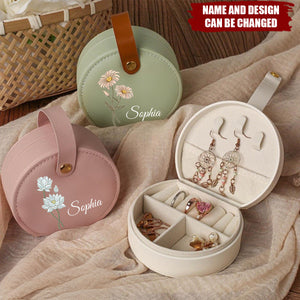 Flower - Personalized Jewelry Box, Birthday Gift for Women