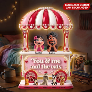Couple Sweet Little Pet Gang Light Box - Personalized Gifts For Couple