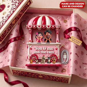 Couple Sweet Little Pet Gang Light Box - Personalized Gifts For Couple