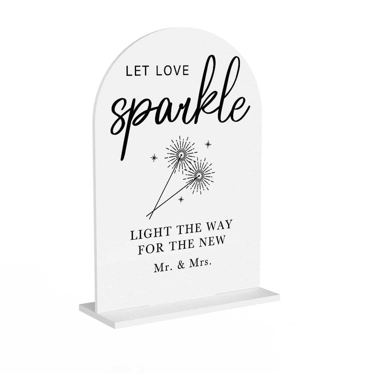 Acrylic Wedding Sign - Wedding Signs for Ceremony, Let Love Sparkle Sign for Wedding