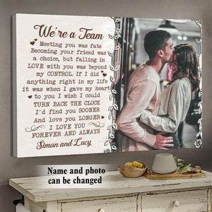 Gift For Couple Poster, We're A Team